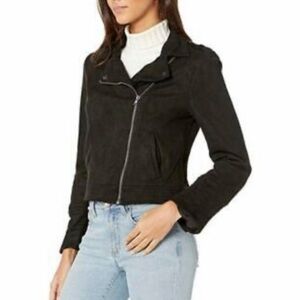 Area Star Black Velvety Moto Jacket